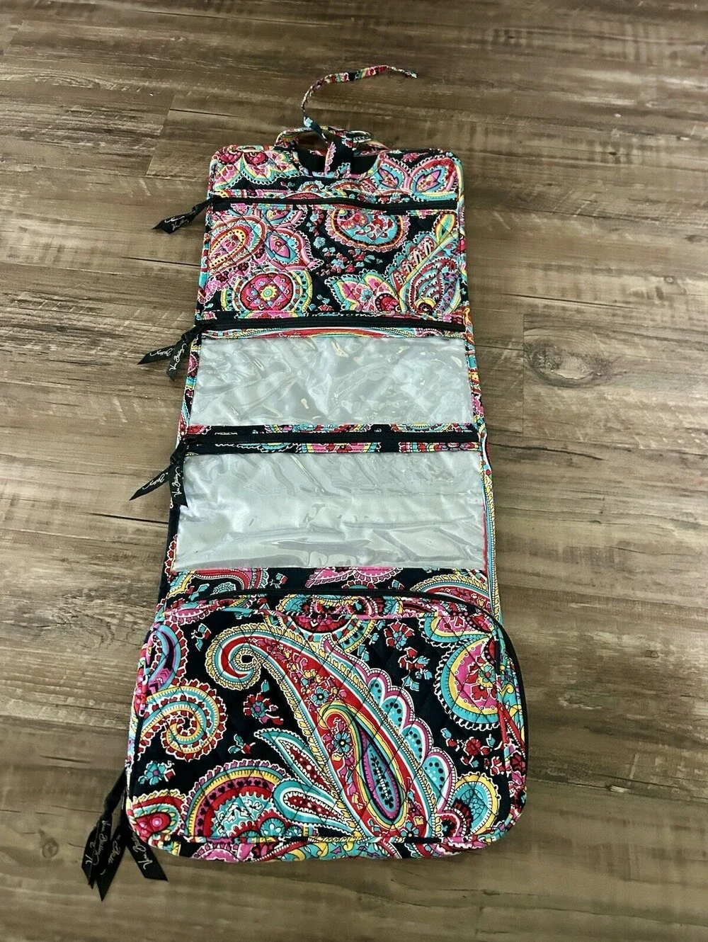 Vera Bradley Petal Paisley Hanging Travel Organizer Cosmetic Makeup Toiletry Bag